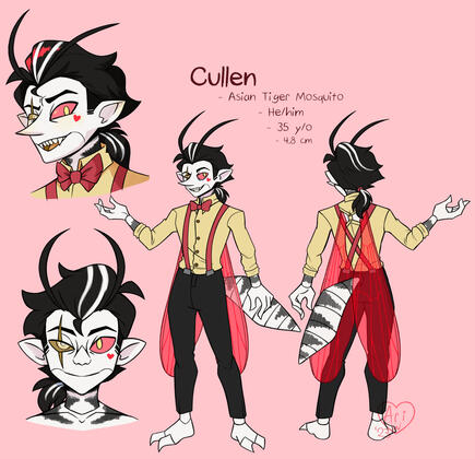 Cullen is a notorious con artist and a mosquito that sells human blood for profit. He has a smooth tongue and and a way with getting what he wants from people.