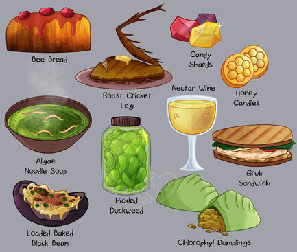 Examples of Miinuvian food.